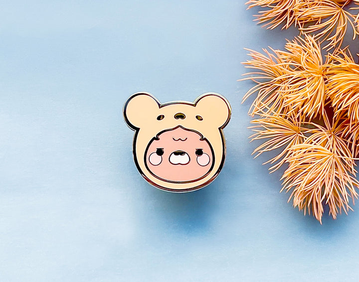 Pajama Bear Hat Enamel Pin