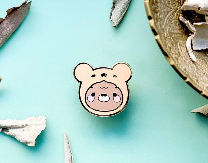 Pajama Bear Hat Enamel Pin