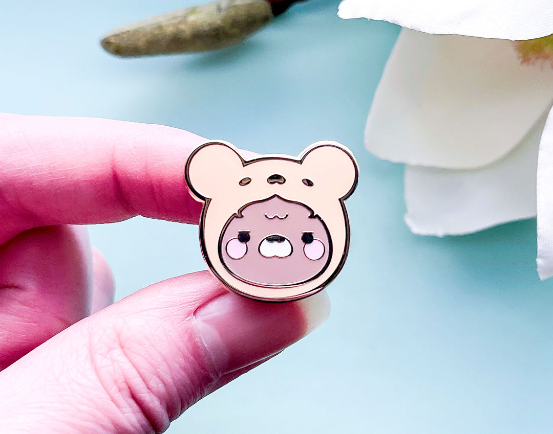Pajama Bear Hat Enamel Pin