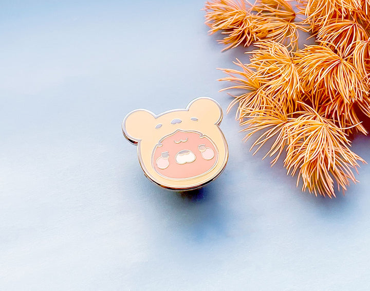 Pajama Bear Hat Enamel Pin