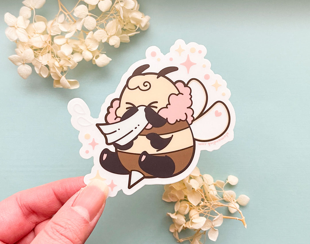 Bee's Sneeze Clear Vinyl Sticker