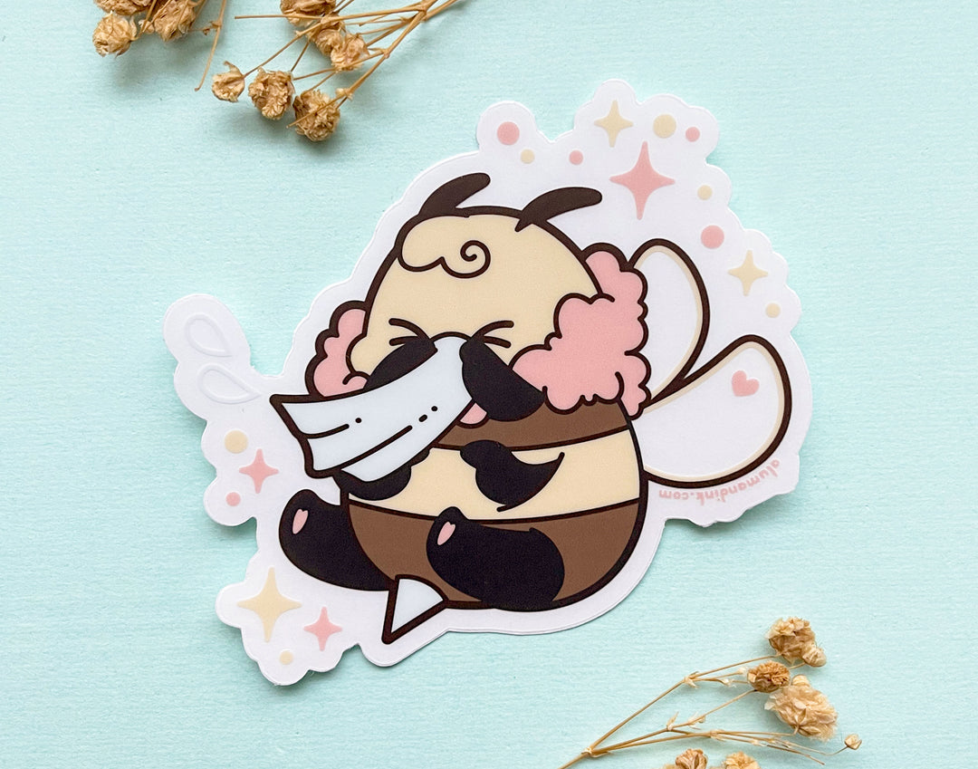 Bee's Sneeze Clear Vinyl Sticker