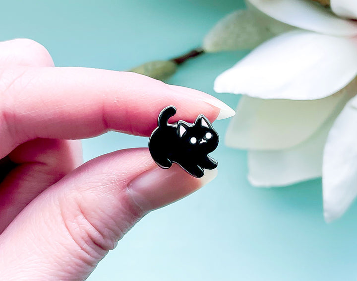 Little Black Cats Board Filler Enamel Pin Set