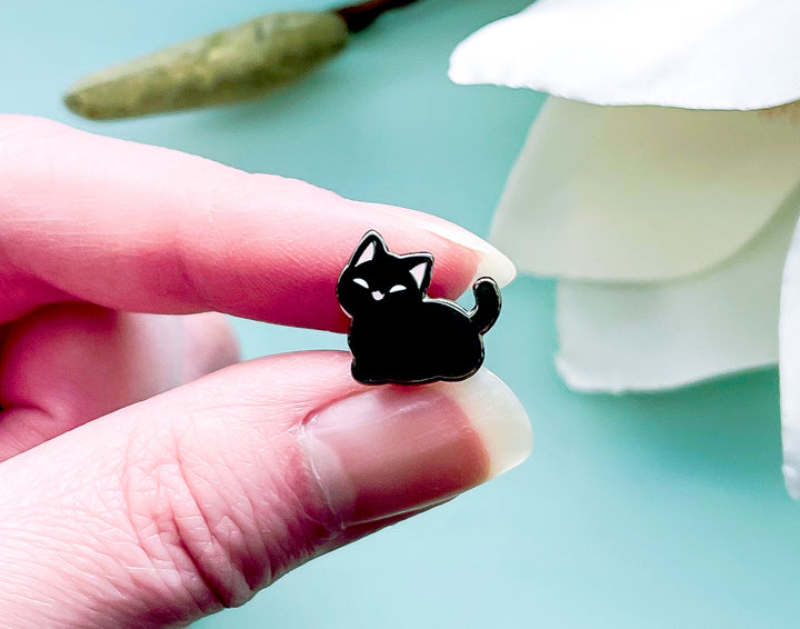 Little Black Cats Board Filler Enamel Pin Set