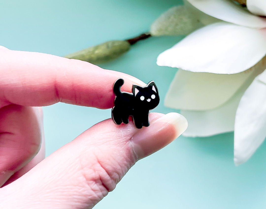 Little Black Cats Board Filler Enamel Pin Set