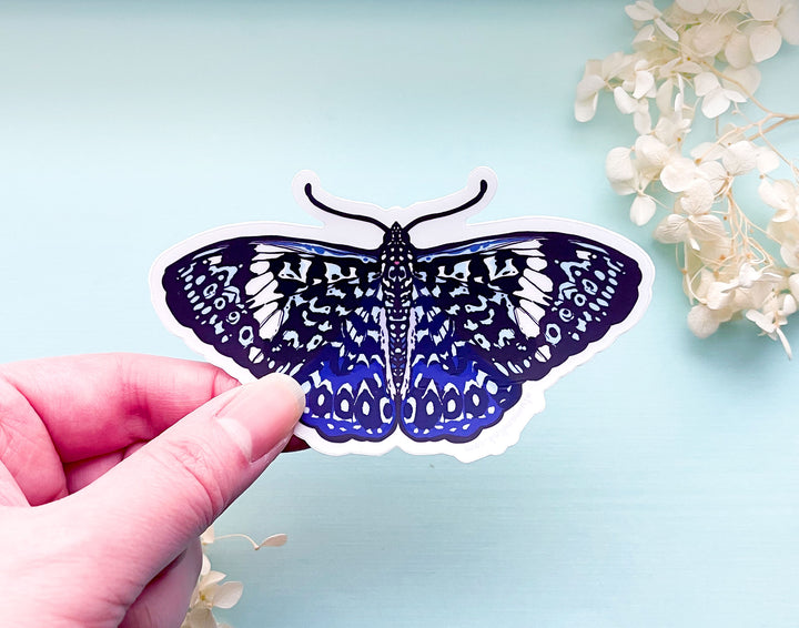 Starry Night Cracker Butterfly Clear Vinyl Sticker