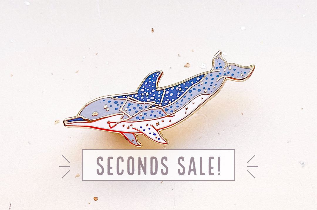 Bootes Constellation Atlantic Spotted Dolphin Enamel Pin (Seconds)