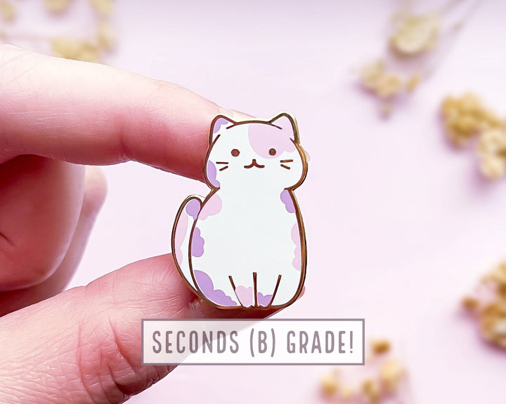 Pastel Calico Cat Enamel Pin (Seconds)