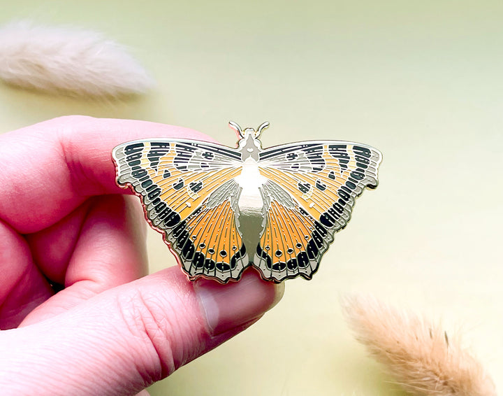 California Tortoiseshell Butterfly (Nymphalis californica) Enamel Pin