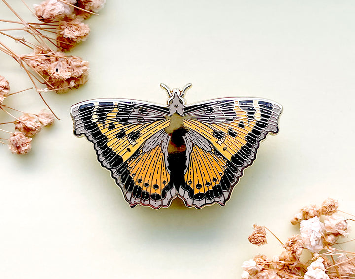 California Tortoiseshell Butterfly (Nymphalis californica) Enamel Pin