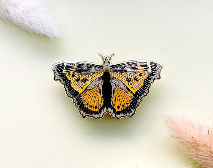 California Tortoiseshell Butterfly (Nymphalis californica) Enamel Pin