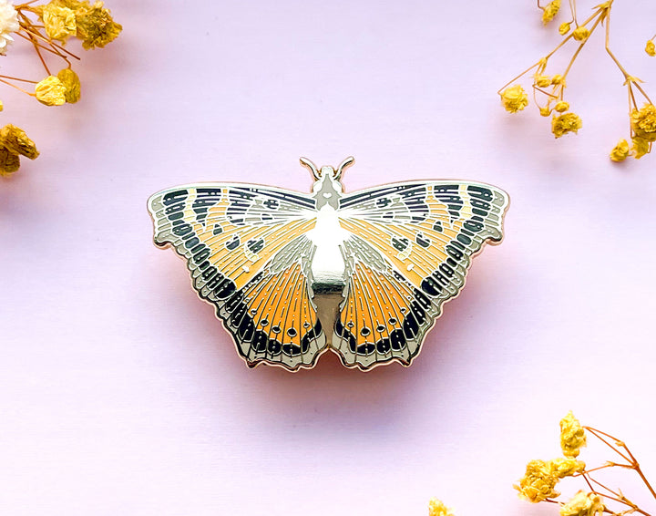 California Tortoiseshell Butterfly (Nymphalis californica) Enamel Pin