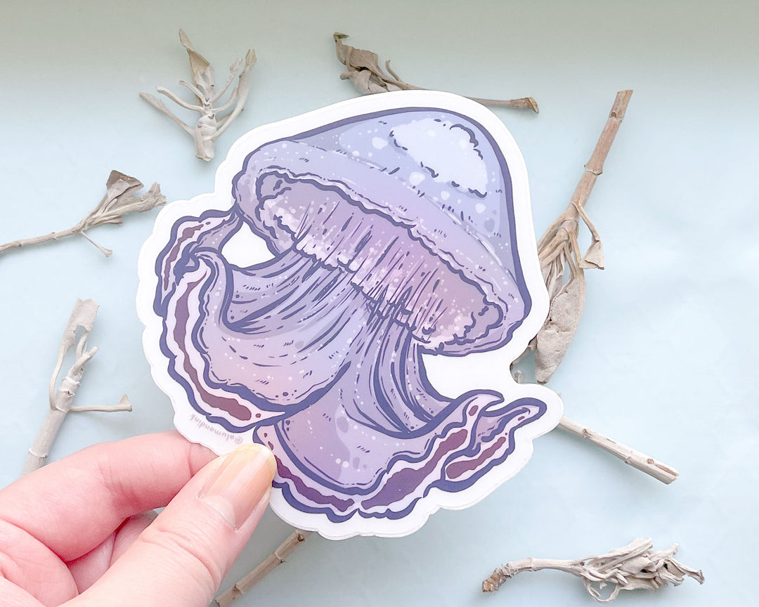 Cannonball Jellyfish Clear Vinyl Sticker