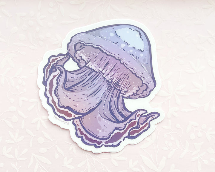 Cannonball Jellyfish Clear Vinyl Sticker