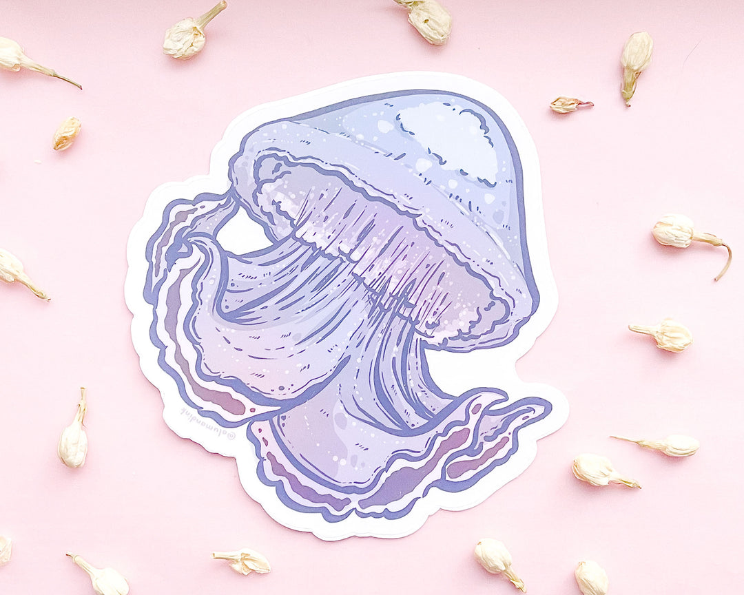 Cannonball Jellyfish Clear Vinyl Sticker