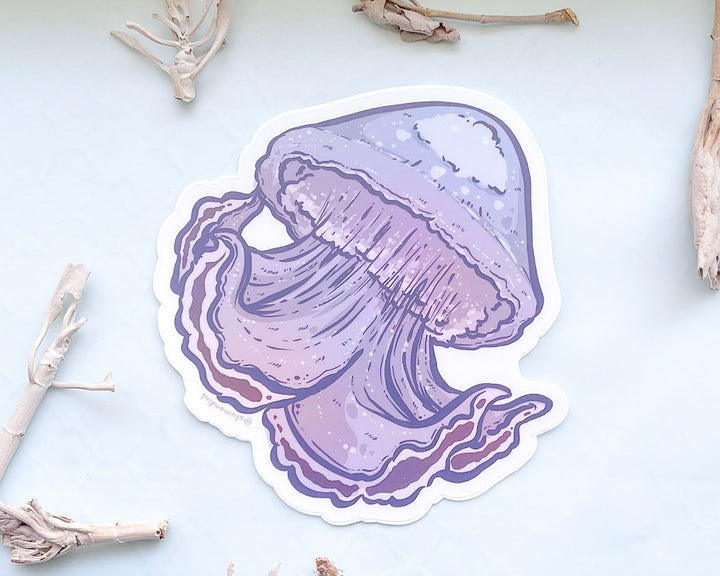 Cannonball Jellyfish Clear Vinyl Sticker