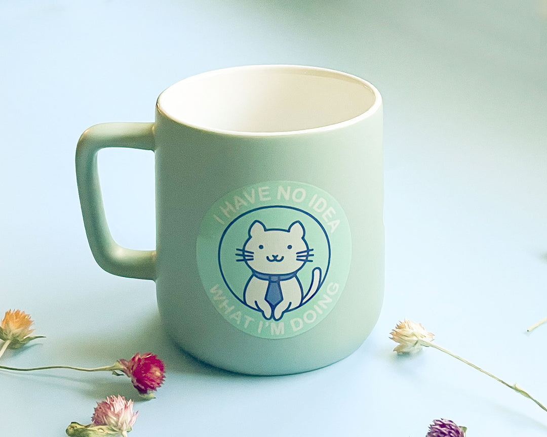 I Have No Idea Cat Mint Mug