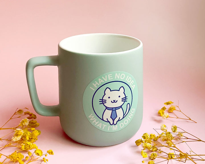 I Have No Idea Cat Mint Mug