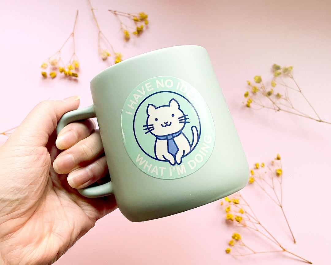 I Have No Idea Cat Mint Mug