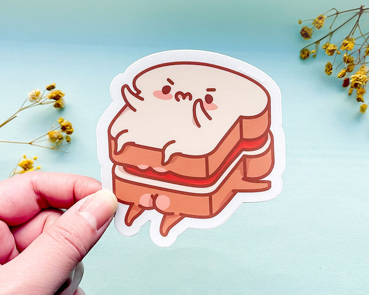 Toasties Clear Vinyl Sticker