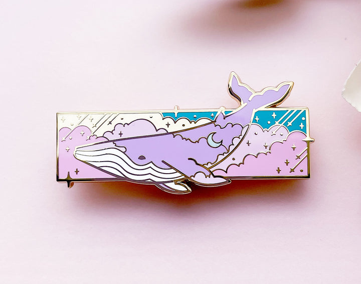 Mira the Cloud Drifter Space Whale Enamel Pin