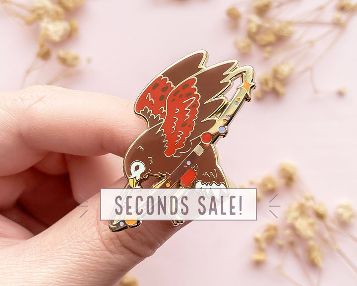 Cosmic Hawk Enamel Pin (Seconds)