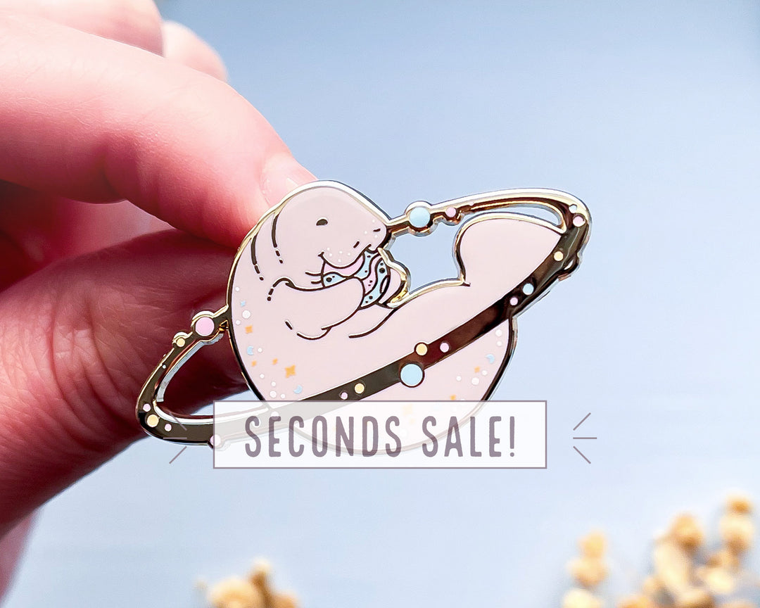 Cosmic Manatee Enamel Pin (Seconds)