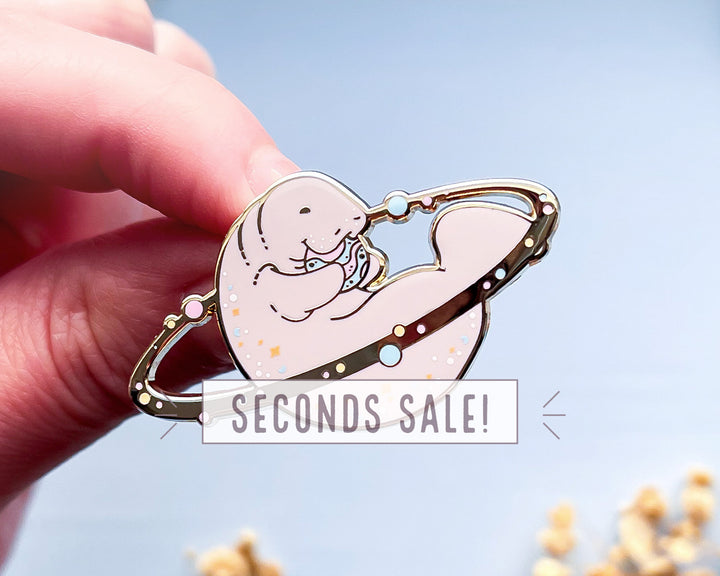 Cosmic Manatee Enamel Pin (Seconds)