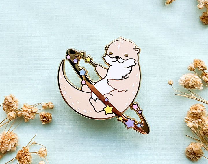 Cosmic Otter Enamel Pin