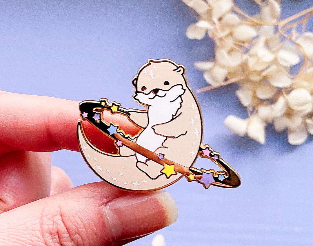 Cosmic Otter Enamel Pin