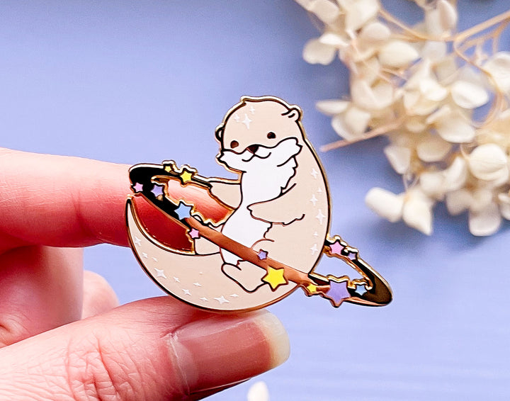 Cosmic Otter Enamel Pin