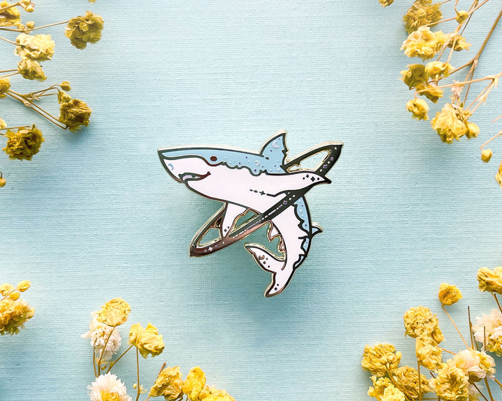 Cosmic Shark Enamel Pin