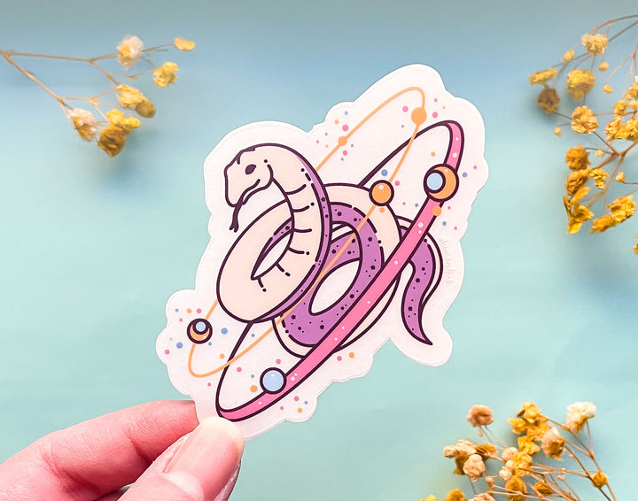 Cosmic Snake Clear Vinyl Sticker