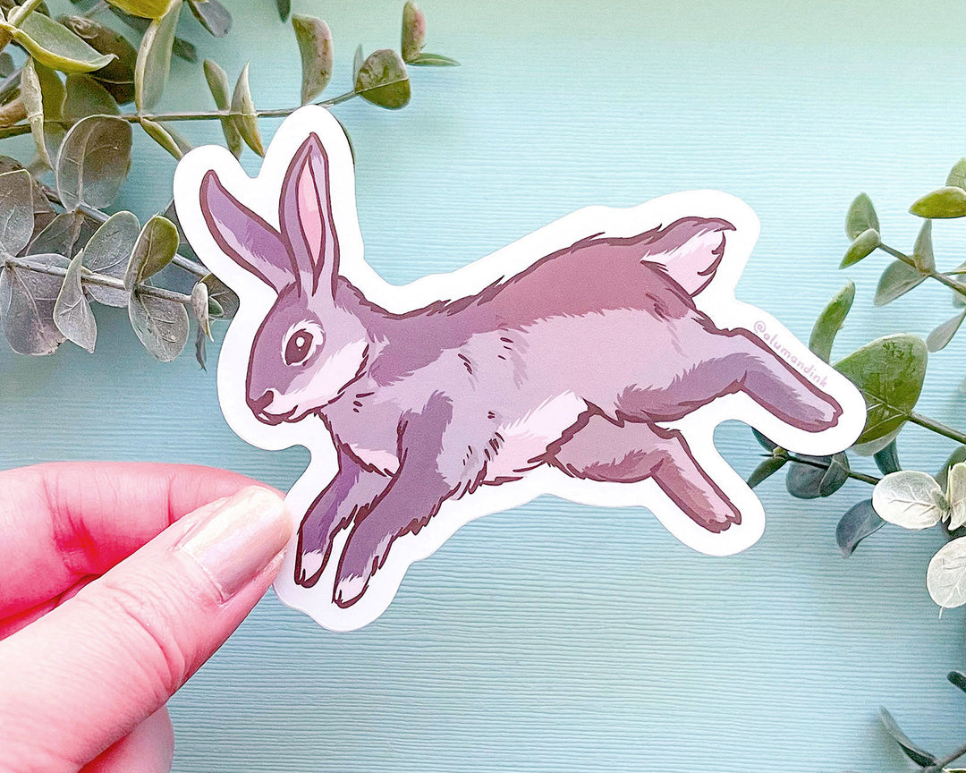 Cottontail Rabbits Clear Vinyl Sticker Set