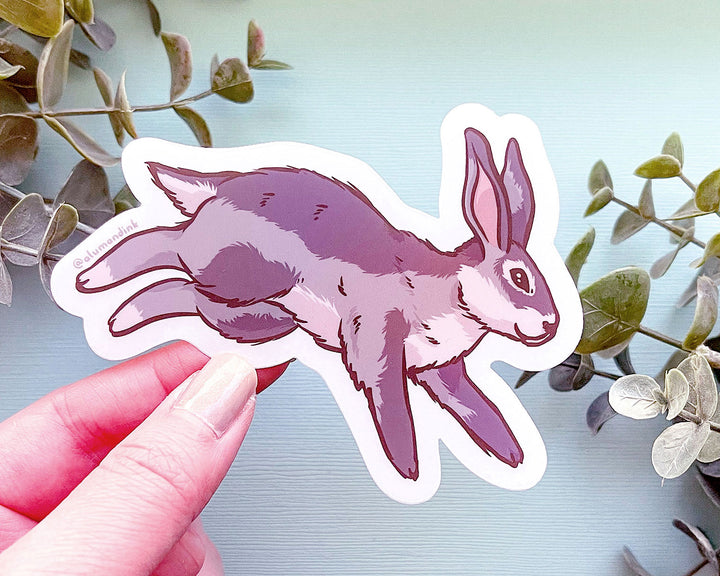 Cottontail Rabbits Clear Vinyl Sticker Set