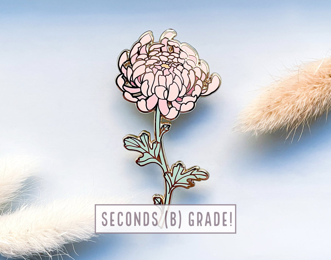 Hardy Garden Chrysanthemum Enamel Pin (Seconds)