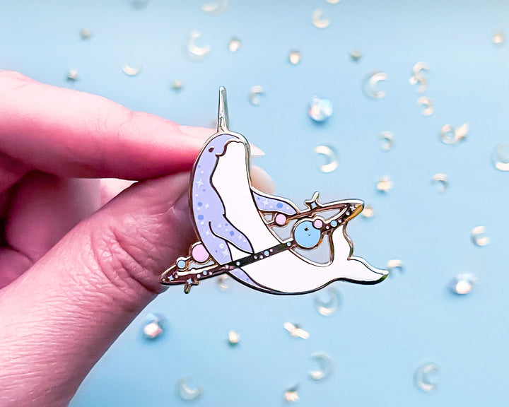 Cosmic Narwhal Enamel Pin