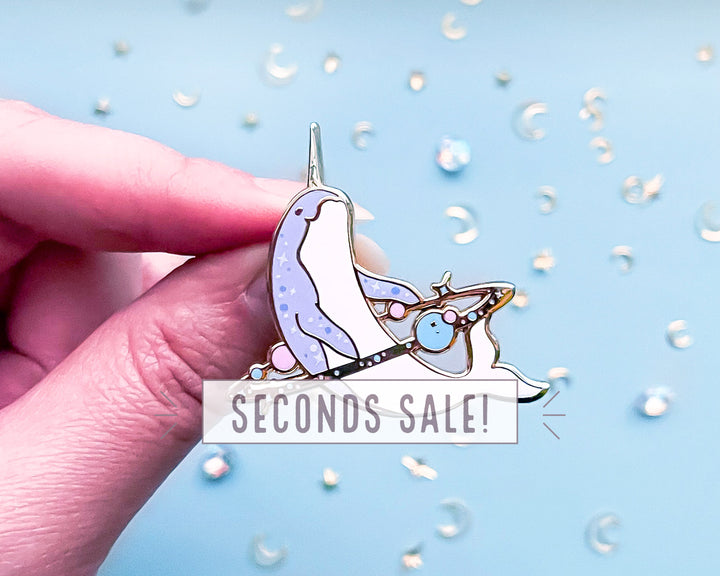 Cosmic Narwhal Enamel Pin (Seconds)