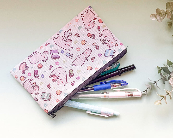 Curly the Capybara Compact Pencil Pouch