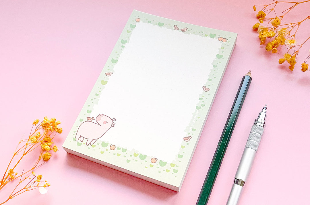 Curly Day Dotted Grid Notepad