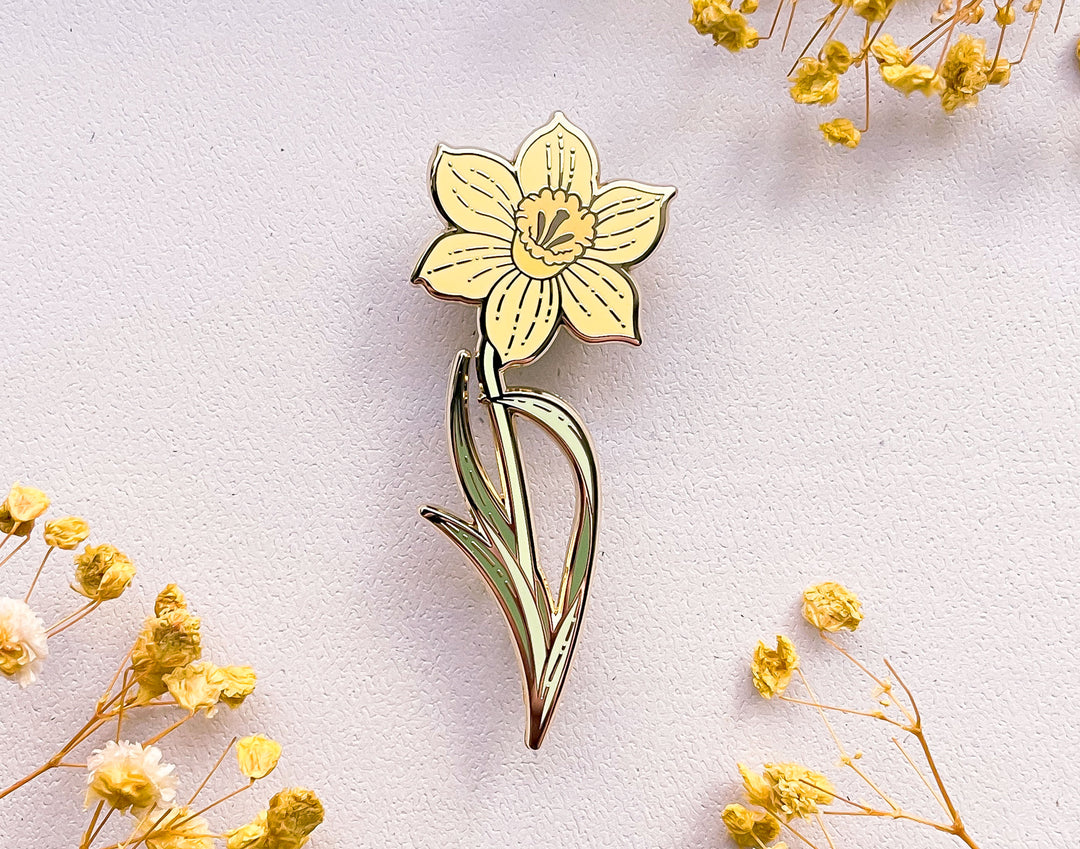 Wild Daffodil (Narcissus pseudonarcissus) Enamel Pin