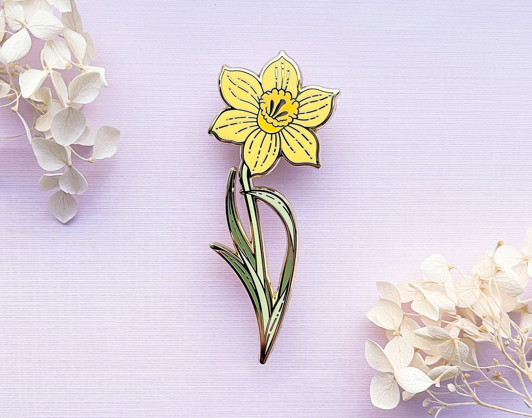 Wild Daffodil (Narcissus pseudonarcissus) Enamel Pin