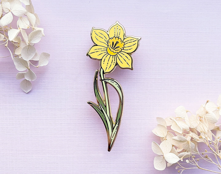 Wild Daffodil (Narcissus pseudonarcissus) Enamel Pin