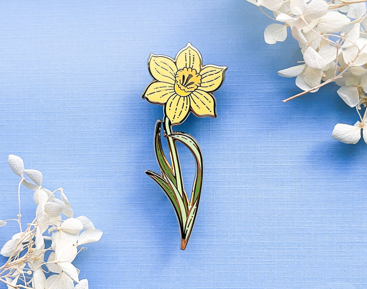 Wild Daffodil (Narcissus pseudonarcissus) Enamel Pin