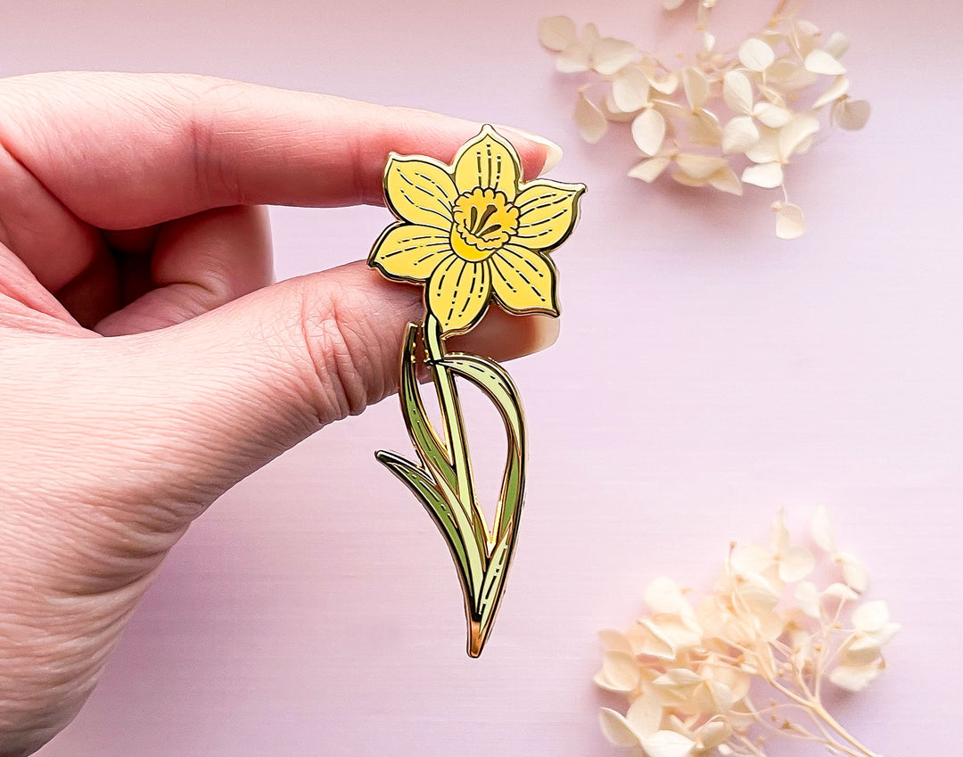 Wild Daffodil (Narcissus pseudonarcissus) Enamel Pin