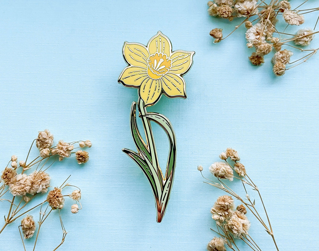 Wild Daffodil (Narcissus pseudonarcissus) Enamel Pin