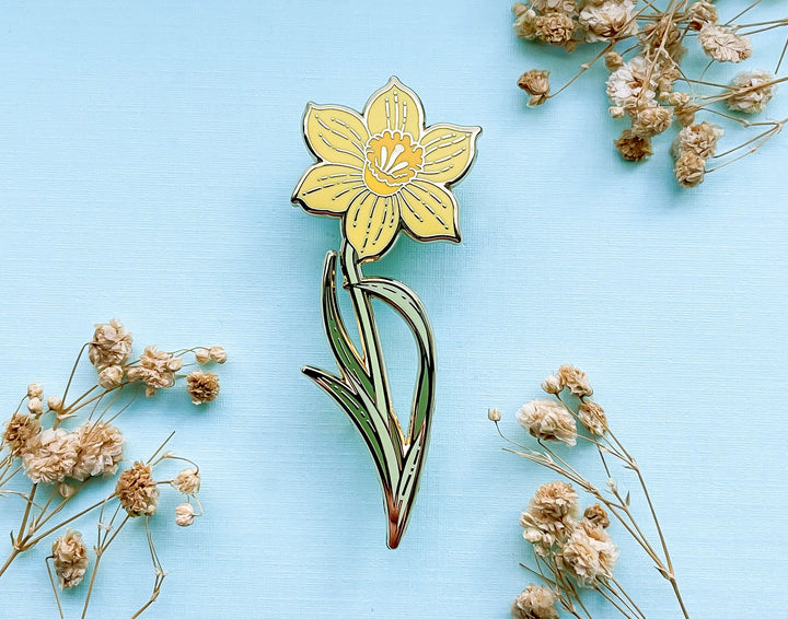 Wild Daffodil (Narcissus pseudonarcissus) Enamel Pin