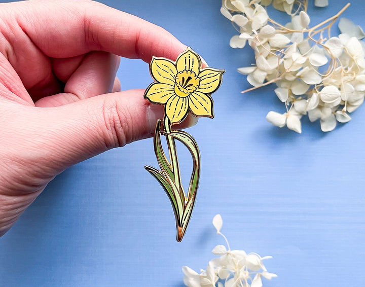 Wild Daffodil (Narcissus pseudonarcissus) Enamel Pin