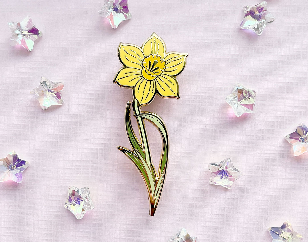 Wild Daffodil (Narcissus pseudonarcissus) Enamel Pin