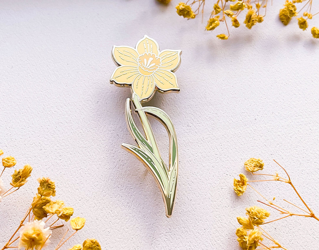 Wild Daffodil (Narcissus pseudonarcissus) Enamel Pin